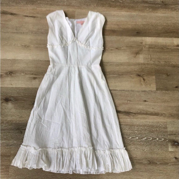 Philip Decaprio White Eyelet Sleeveless Dress, Size 2 - Picture 10 of 10